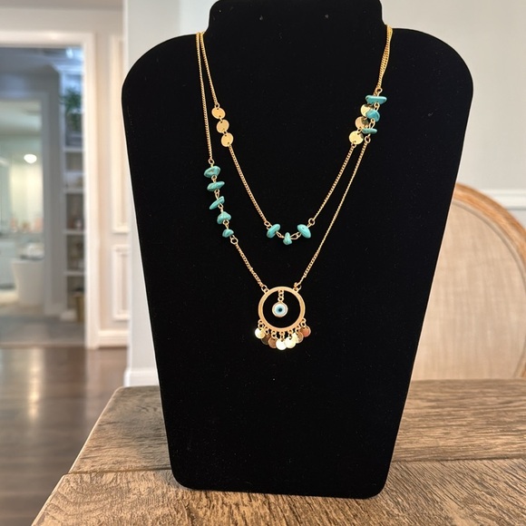 NWOT EYE DOUBLE NECKLACE - Picture 12 of 17